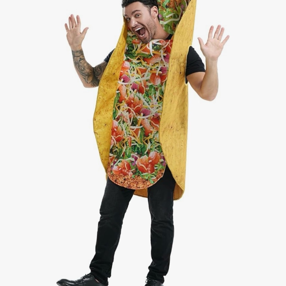 Taco Costume Adult One Size Mexican Food Halloween One Piece
